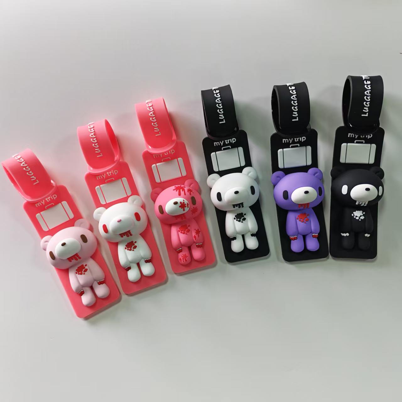 It Travel Accessories - Cute Cartoon Bear Silicone Luggage Tag,