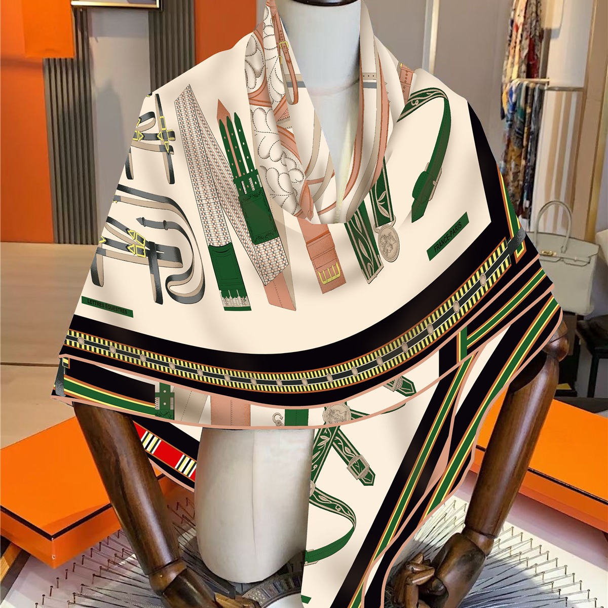 Travel Accessories Gifts - Faux Silk Wool Warm Scarf Women