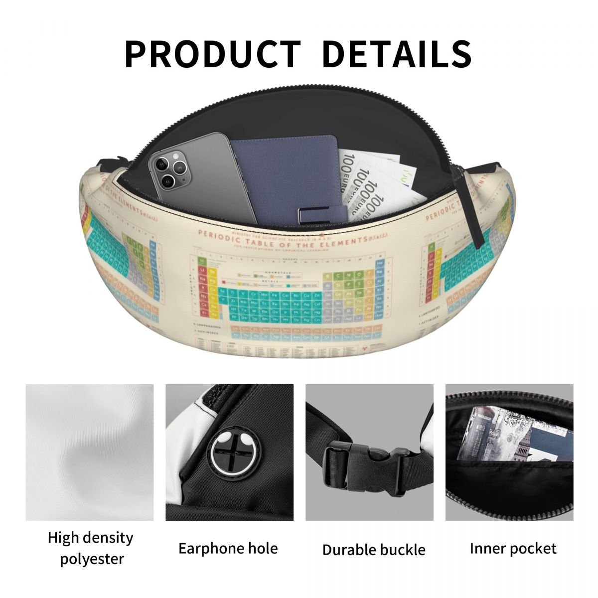 Cool Elements Periodic Table F - Travel Accessories Pouch For Men ulasan dan harga