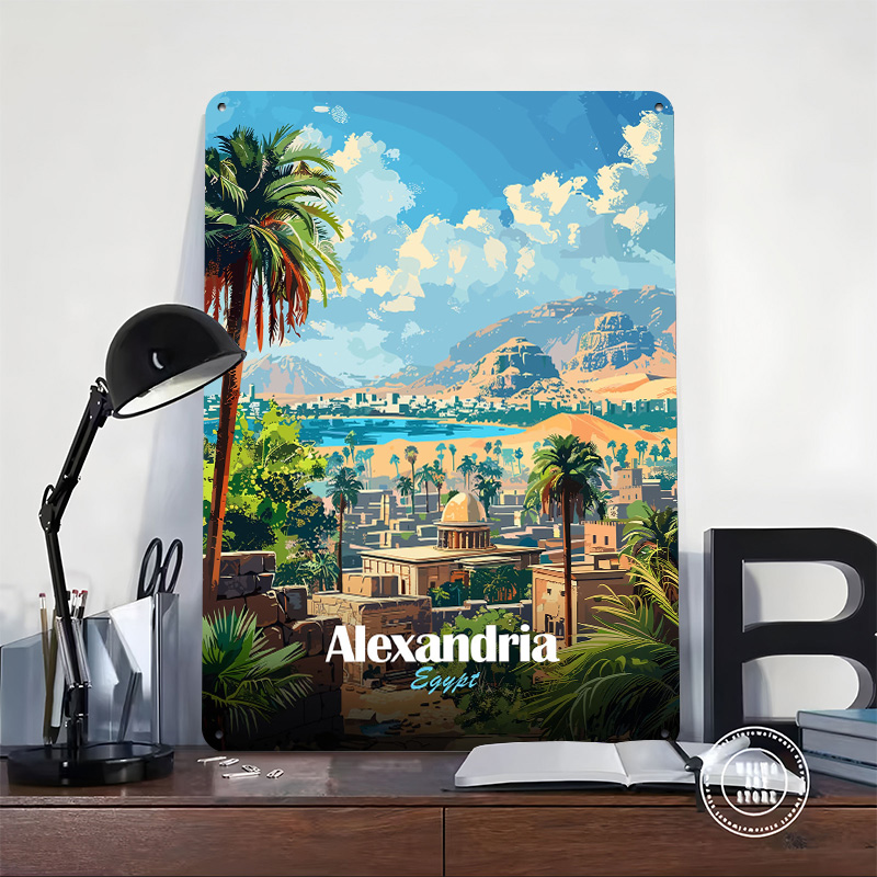 Alexandria Egypt Travel Poster - Travel Accessories Egypt ulasan dan harga