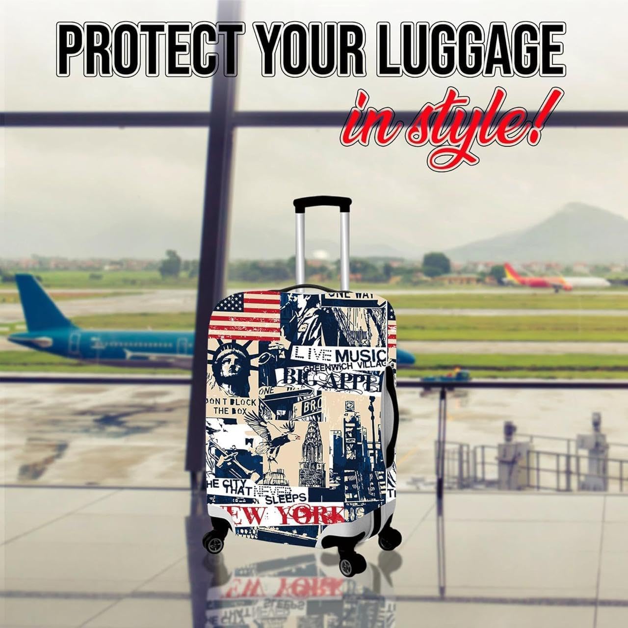 Vintage Blue New York Polyeste - Travel Accessories New York ulasan dan harga