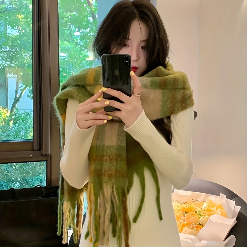 Classic Plaid Scarf for Women  - Travel Accessories Designer ulasan dan harga