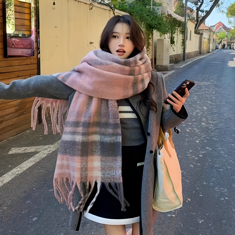 Classic Plaid Scarf for Women  - Travel Accessories Designer ulasan dan harga