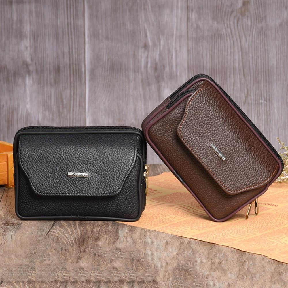 Casual PU Leather Men Waist Ba - Travel Accessories Leather ulasan dan harga