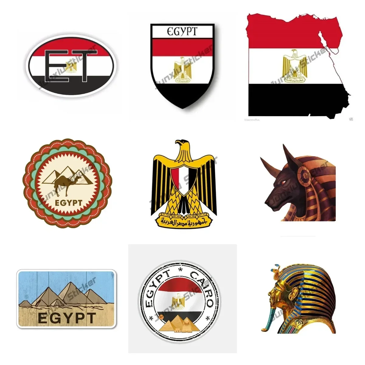 Egypt Flag Decal Sticker Egypt - Travel Accessories Egypt ulasan dan harga