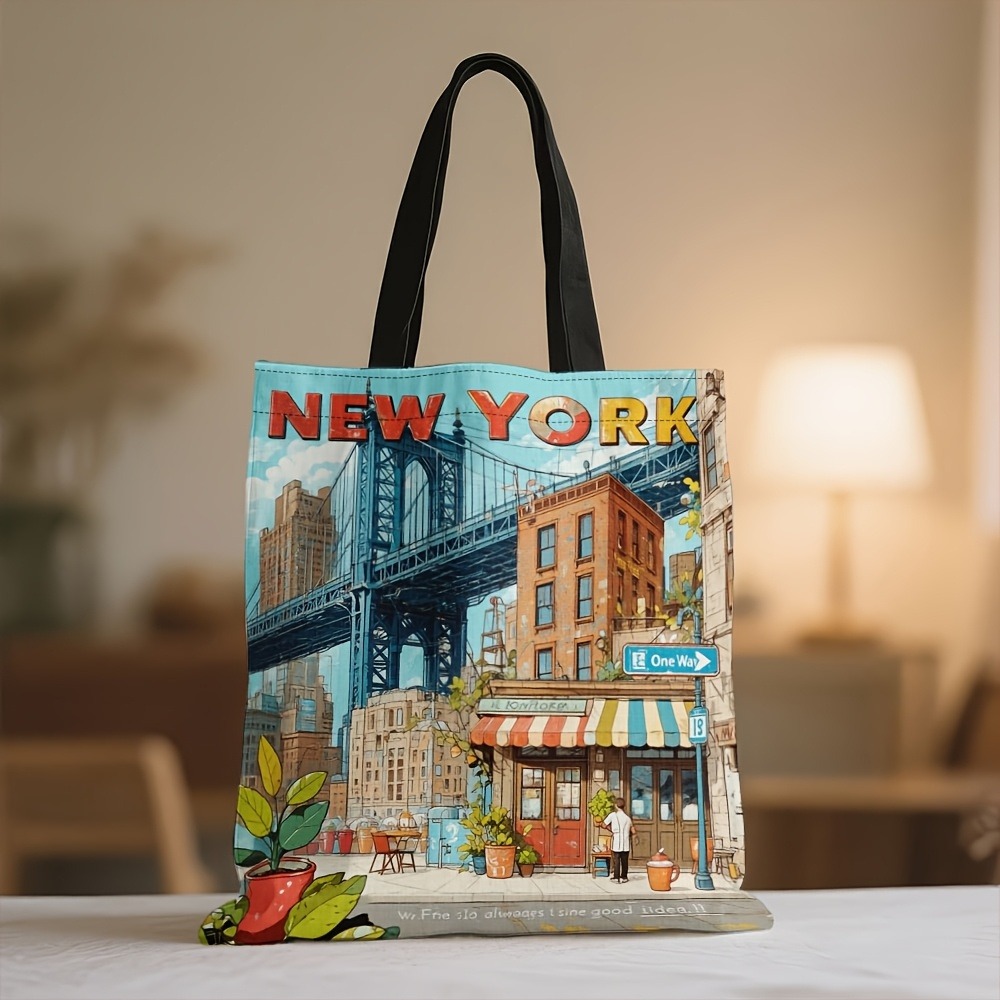 1pc Tote Bag Beautiful New Yor - Travel Accessories New York ulasan dan harga