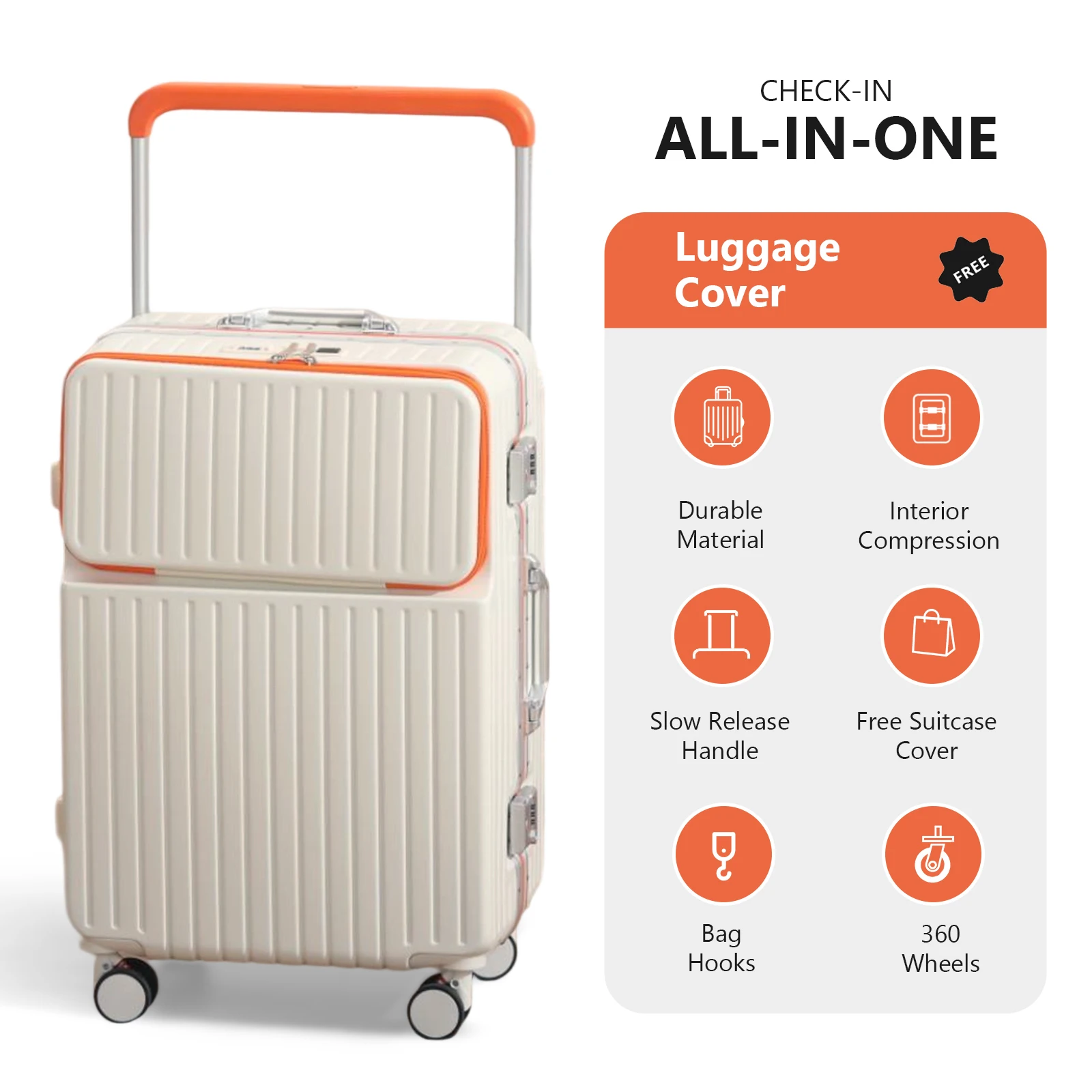 Wide-Handle Travel Suitcase Al - Travel Lock Tsa Approved ulasan dan harga