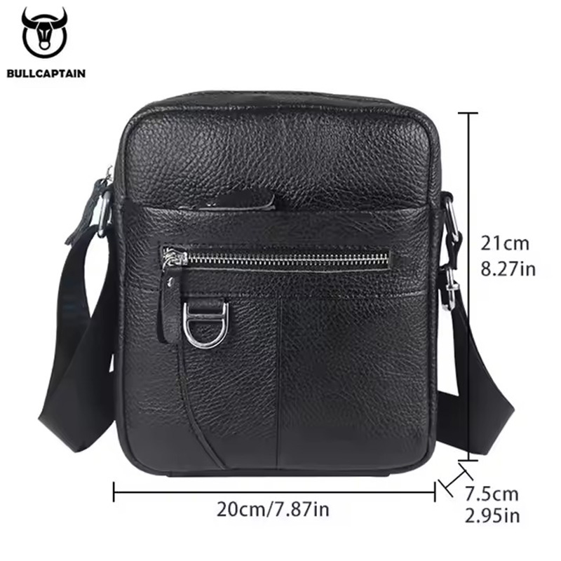 BULLCAPTAIN Mens Leather Messe - Travel Accessories Leather ulasan dan harga