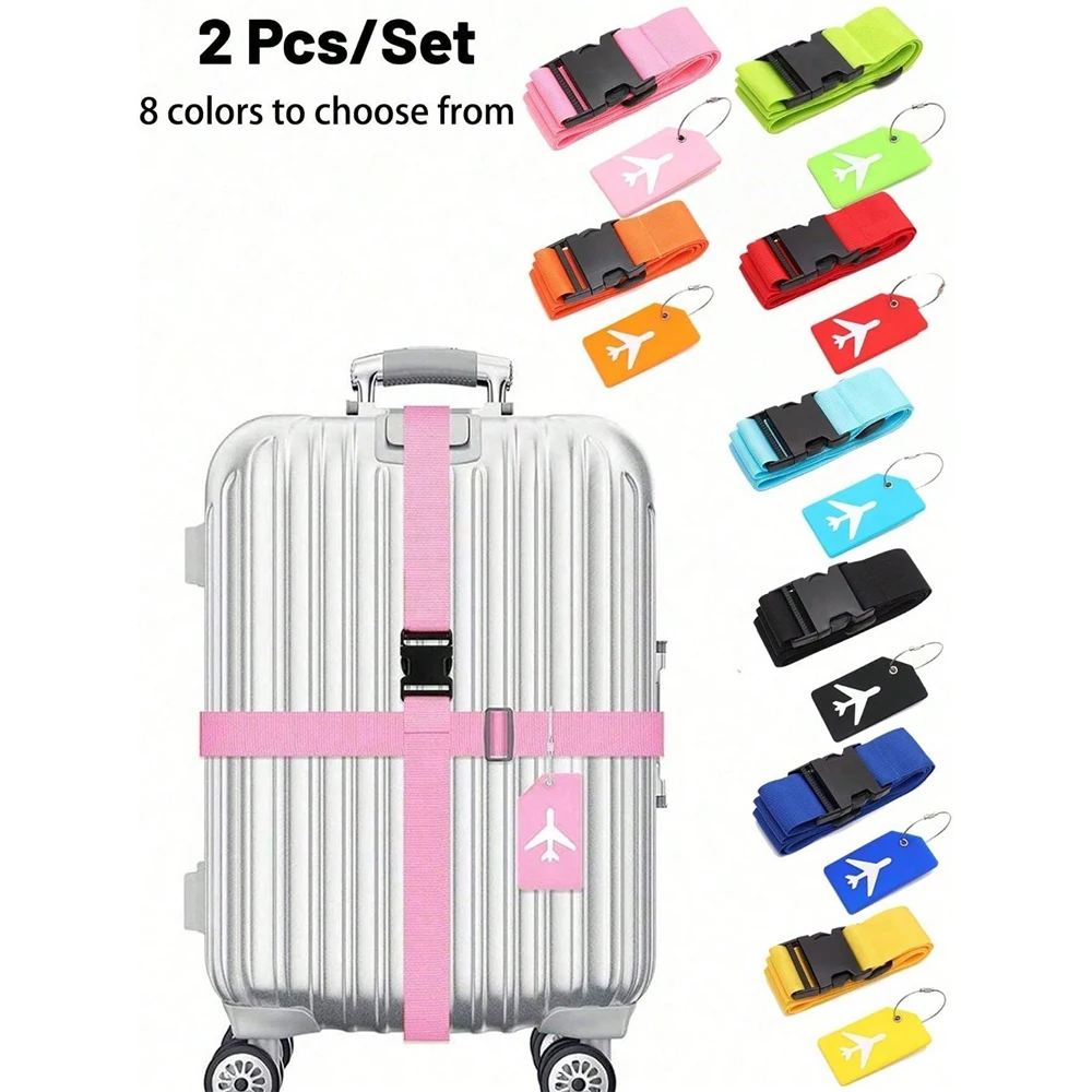 Luggage Strap Set with Luggage - Travel Accessories Gift Set ulasan dan harga