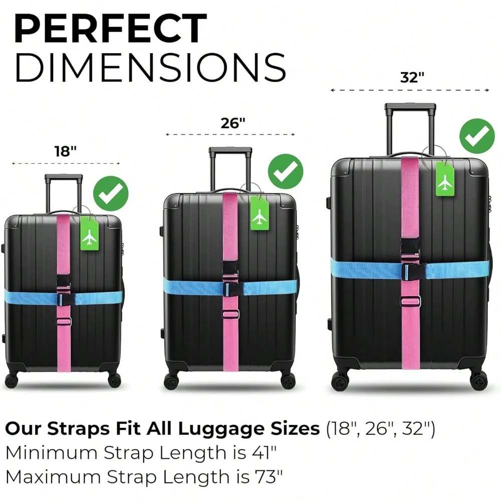 Luggage Strap Set with Luggage - Travel Accessories Gift Set ulasan dan harga
