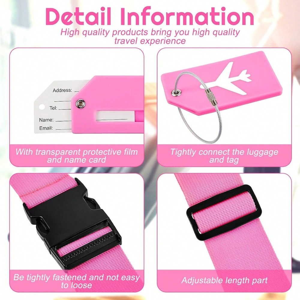Luggage Strap Set with Luggage - Travel Accessories Gift Set ulasan dan harga