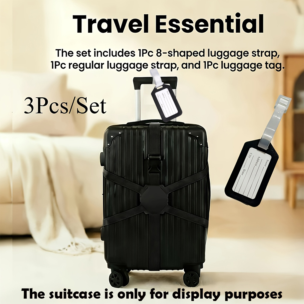3-Piece Set (2 Luggage Straps  - Travel Accessories Designer ulasan dan harga