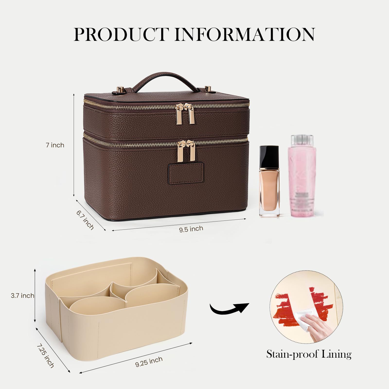 Large Capacity Double-layer Lu - Travel Accessories Leather ulasan dan harga