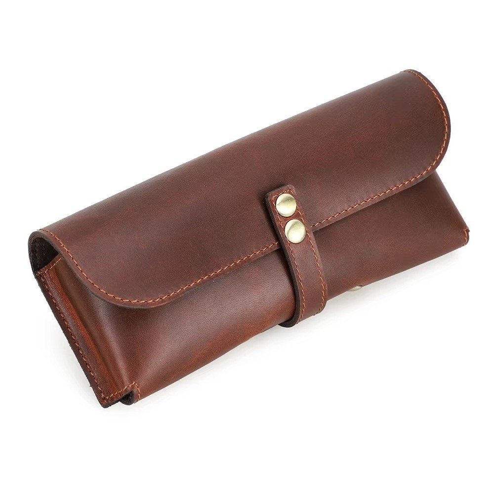 Fashion Genuine Leather Glasse - Travel Accessories Pouch For Men ulasan dan harga