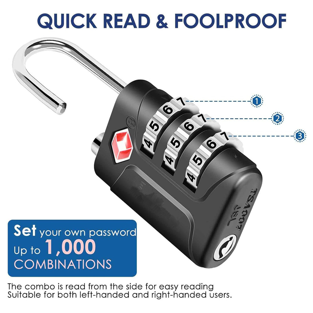 TSA Approved Luggage Locks, Co - Travel Lock Tsa Approved ulasan dan harga