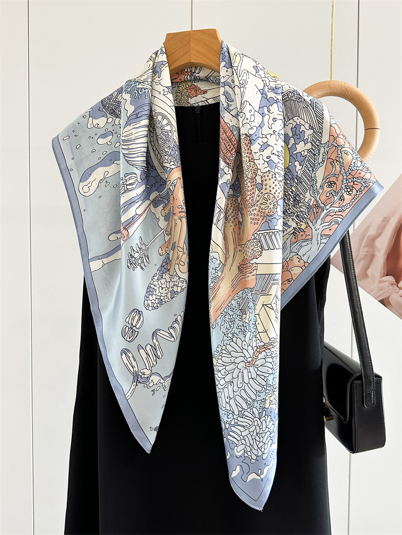 12MM Satin Silk Scarf Women 90 - Travel Accessories Gifts ulasan dan harga