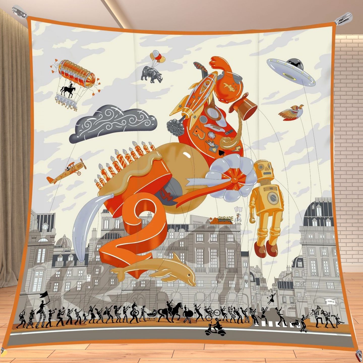 90cm Twill Silk Like Square Sc - Travel Accessories Gifts ulasan dan harga