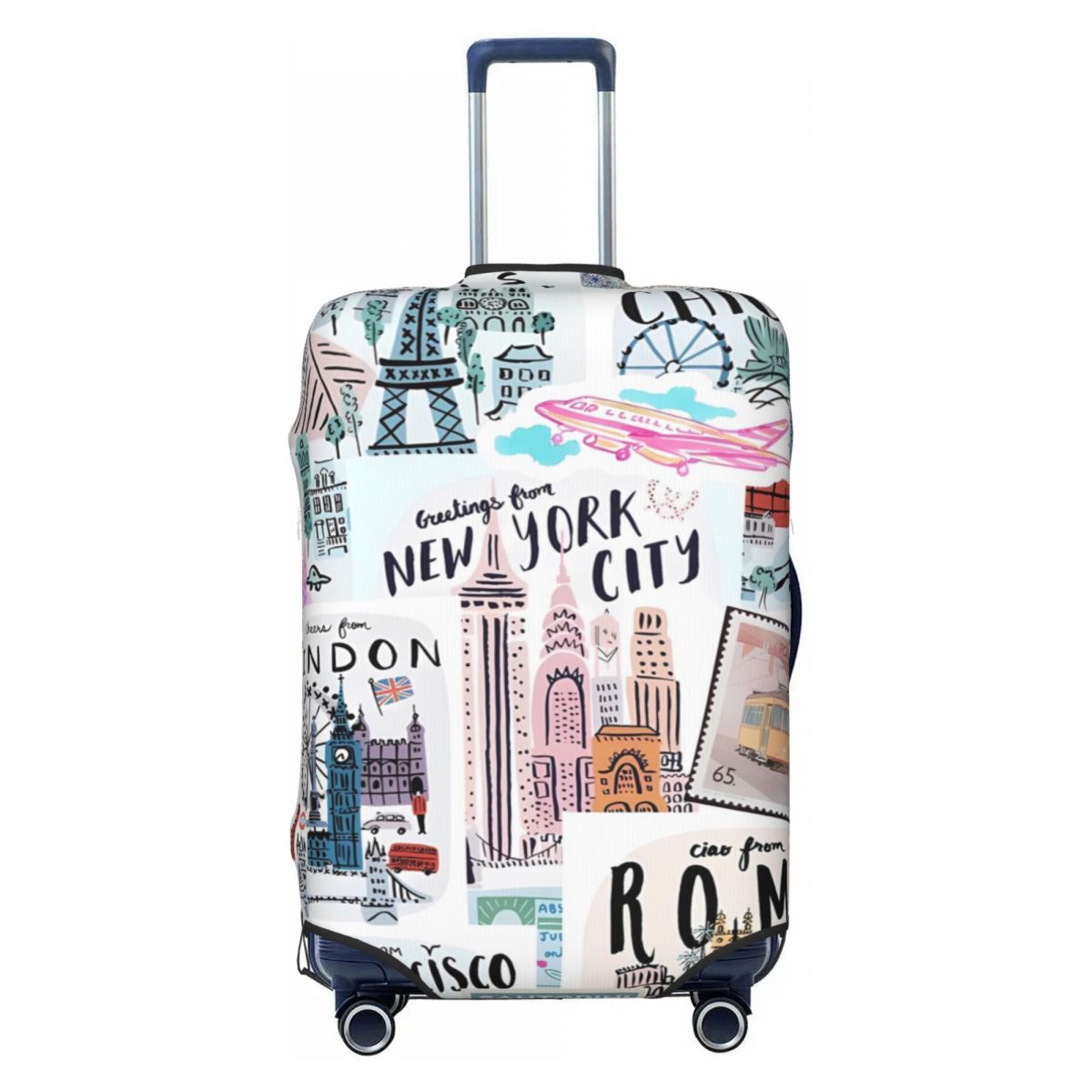 Travel Prints Suitcase Cover N - Travel Accessories New York ulasan dan harga
