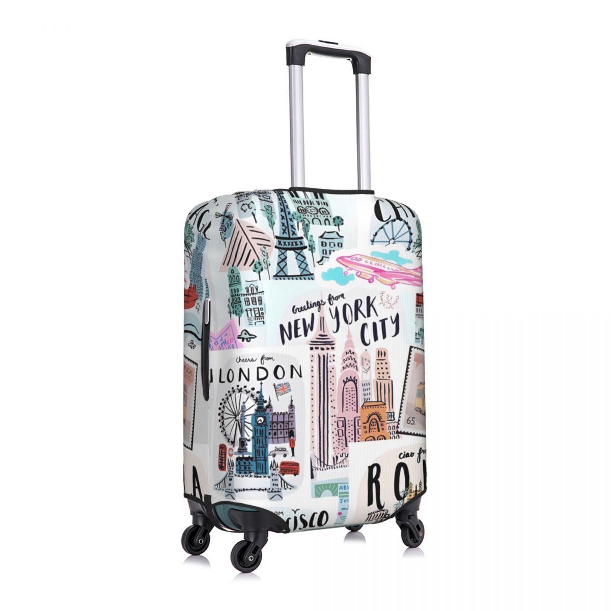 Travel Prints Suitcase Cover N - Travel Accessories New York ulasan dan harga