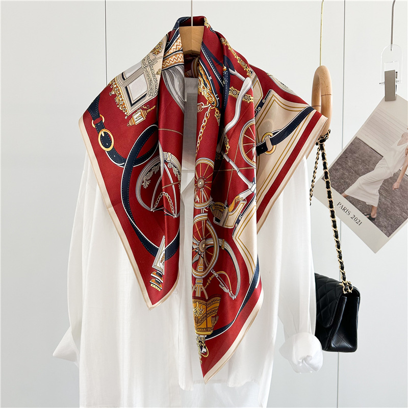 12MM Soft Silk Scarf Women 90C - Travel Accessories Bag For Women ulasan dan harga