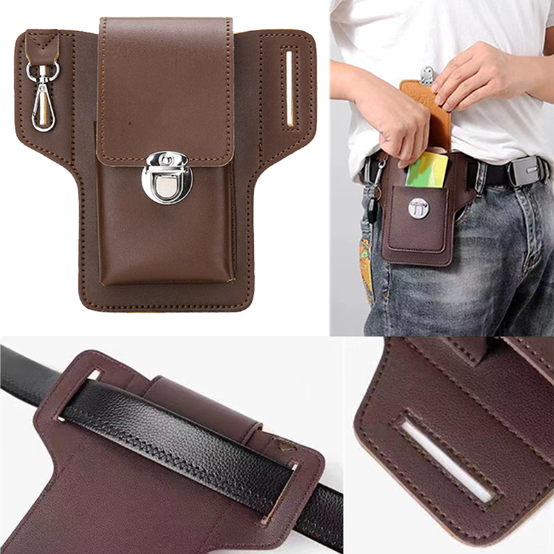 Fashion Men Multi-function PU  - Travel Accessories Leather ulasan dan harga