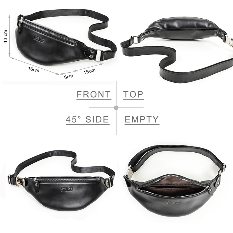 CONTACT'S Men Waist Packs Genu - Travel Accessories Leather ulasan dan harga