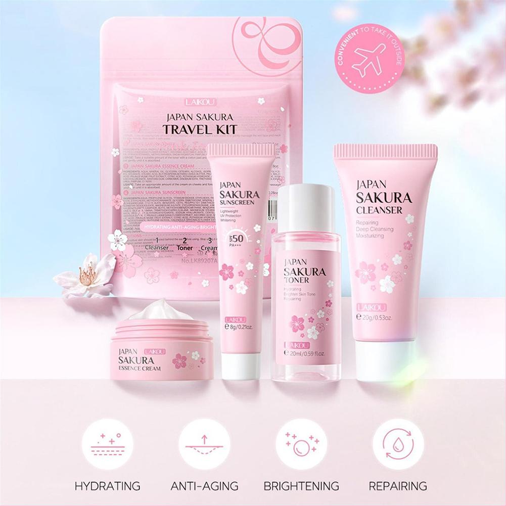 Sakura Skin Care Set facial Cl - Travel Accessories Japan ulasan dan harga