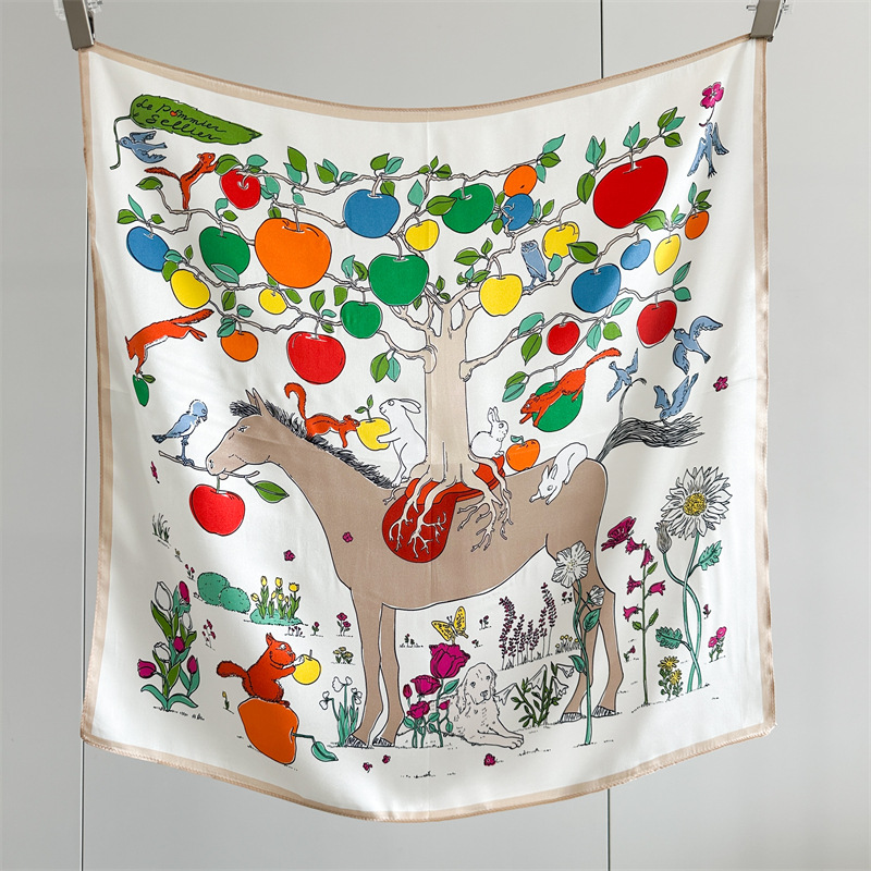 Horse Silk Scarf Women Spring  - Travel Accessories Bag For Women ulasan dan harga
