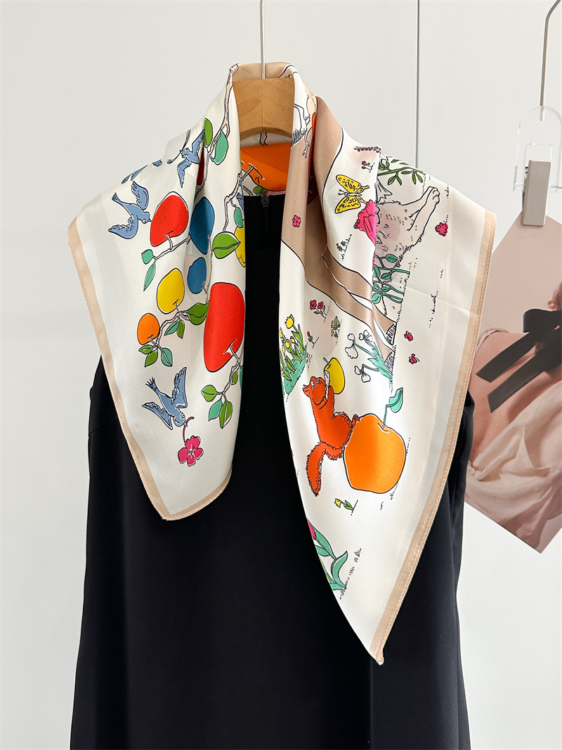 Horse Silk Scarf Women Spring  - Travel Accessories Bag For Women ulasan dan harga