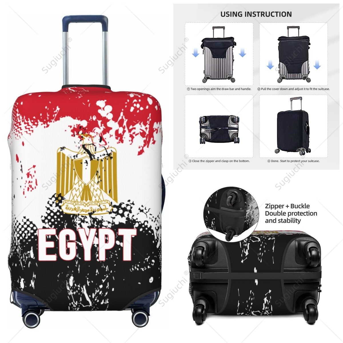 Egypt Flag Luggage Cover Suitc - Travel Accessories Egypt ulasan dan harga