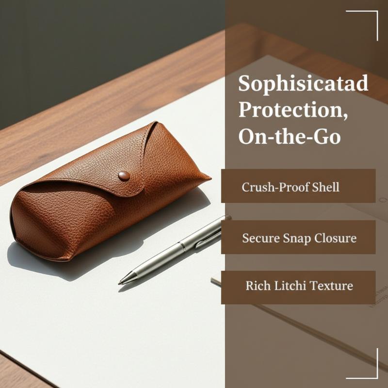 PU Leather Sunglasses Case Com - Travel Accessories Pouch For Men ulasan dan harga