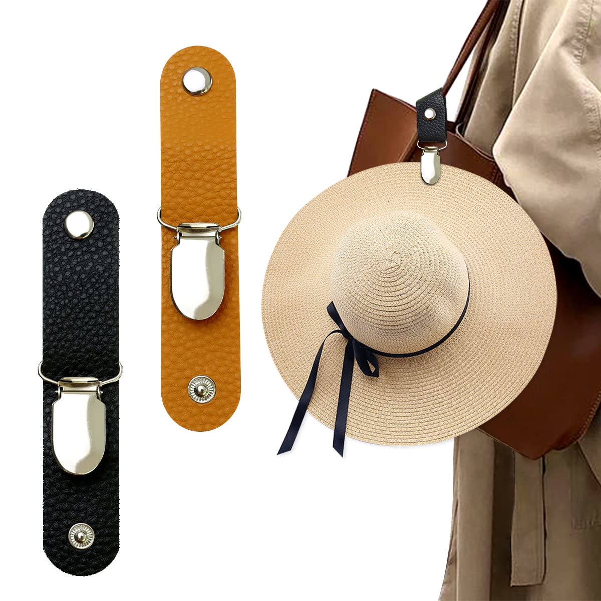 PU Leather Hat Clip for Travel - Travel Accessories Bag For Women ulasan dan harga