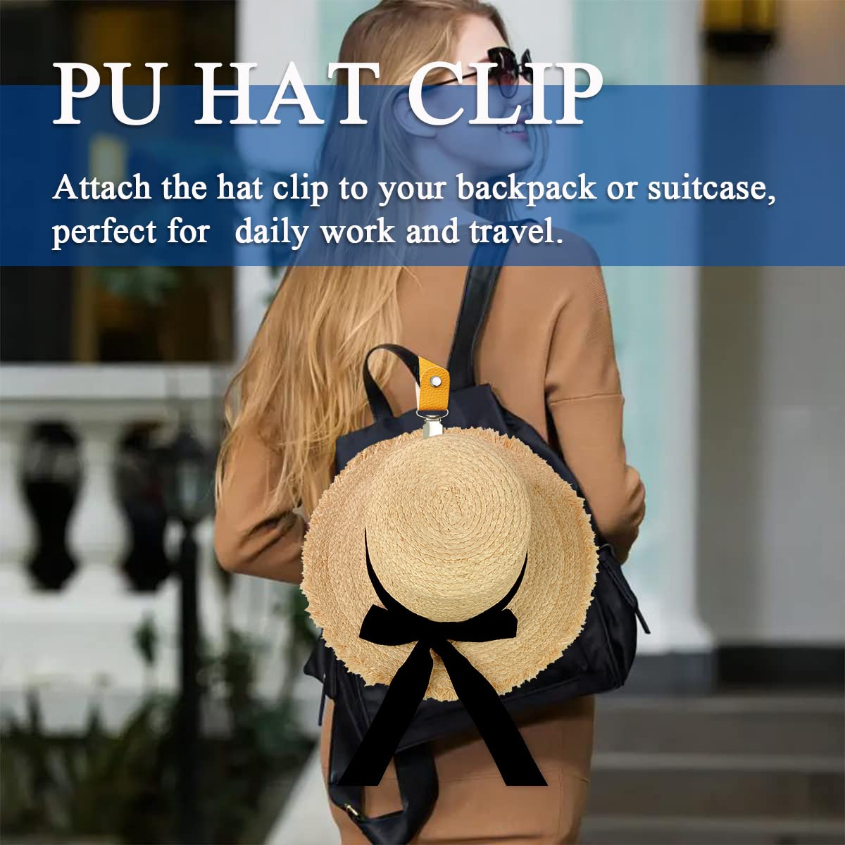 PU Leather Hat Clip for Travel - Travel Accessories Bag For Women ulasan dan harga