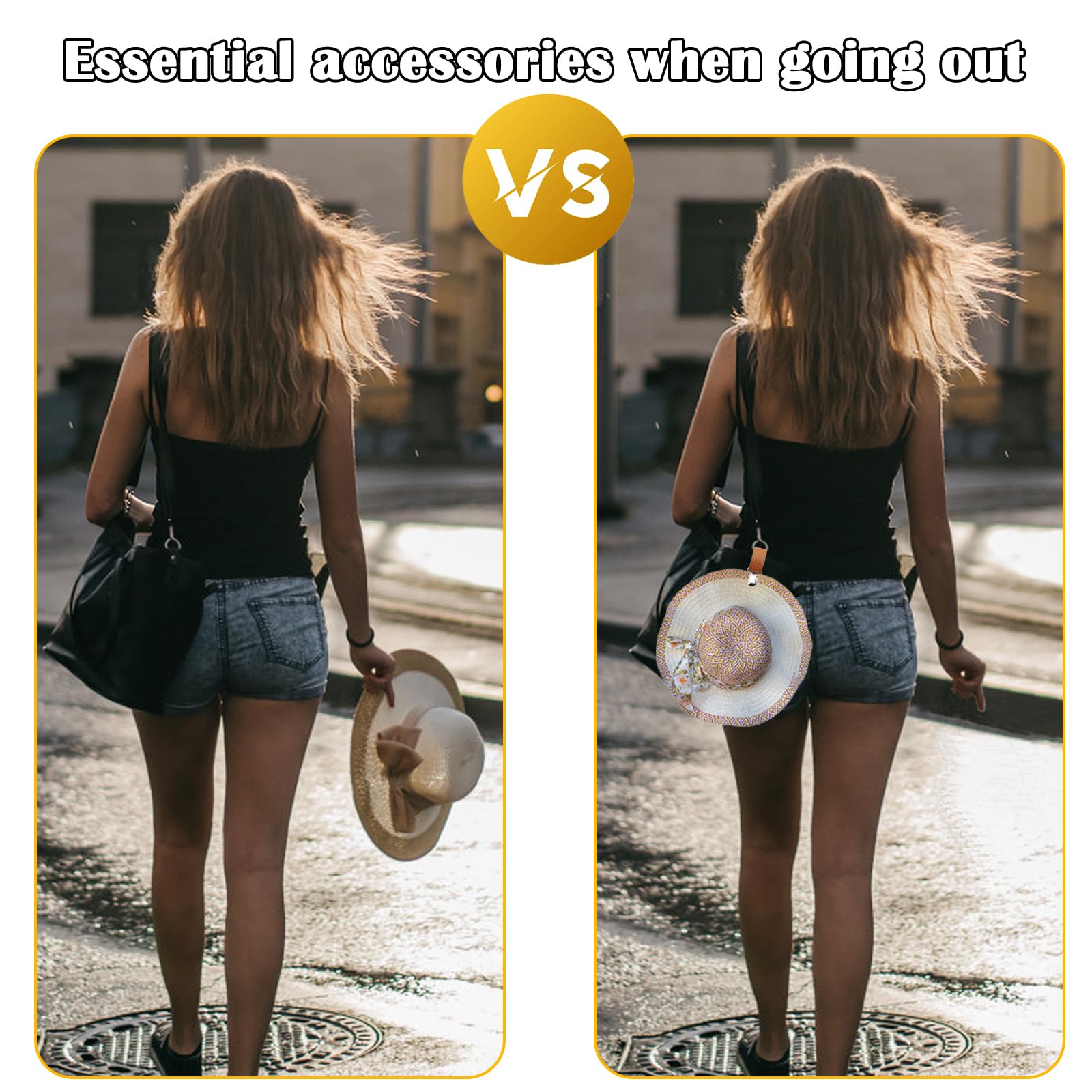 PU Leather Hat Clip for Travel - Travel Accessories Bag For Women ulasan dan harga